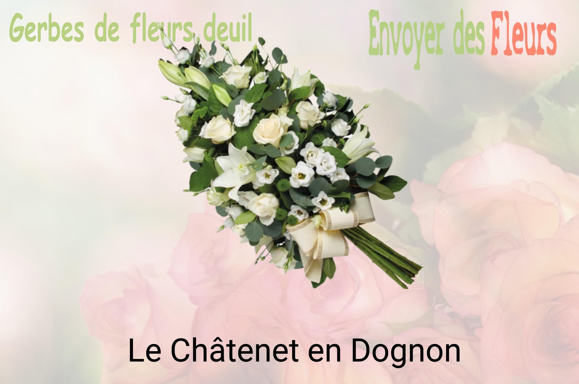 Gerbe de fleurs de deuil livrée à Le Châtenet-en-Dognon